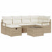 Set de canapele pentru grădină cu pernă 7 pcs Bej Rattan poli - WALTI WALTI