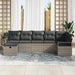 Set de canapele pentru grădină cu pernă 7 pcs Gri Rattan poli - WALTI WALTI
