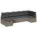 Set de canapele pentru grădină cu pernă 7 pcs Gri Rattan poli - WALTI WALTI