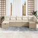 Set de canapele pentru grădină cu pernă 7 pcs Bej Rattan poli - WALTI WALTI