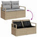 Set de canapele pentru grădină cu pernă 7 pcs Bej Rattan poli - WALTI WALTI