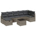 Set de canapele pentru grădină cu pernă 8 pcs Gri Rattan poli - WALTI WALTI