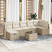 Set de canapele pentru grădină cu pernă 8 pcs Bej Rattan poli - WALTI WALTI