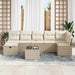 Set de canapele pentru grădină cu pernă 8 pcs Bej Rattan poli - WALTI WALTI