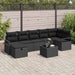 Set de canapele pentru grădină cu pernă 8 pcs Negru Rattan poli - WALTI WALTI