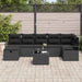 Set de canapele pentru grădină cu pernă 8 pcs Negru Rattan poli - WALTI WALTI