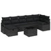 Set de canapele pentru grădină cu pernă 8 pcs Negru Rattan poli - WALTI WALTI