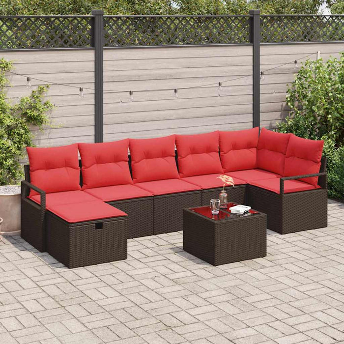 Set de canapea cu pernă 5 pcs poliratan WALTI