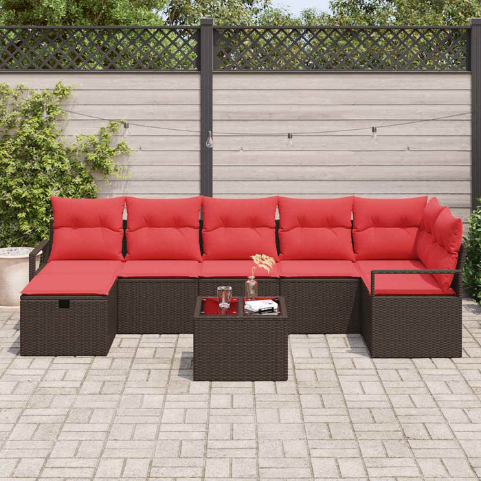 Set de canapea cu pernă 5 pcs poliratan WALTI