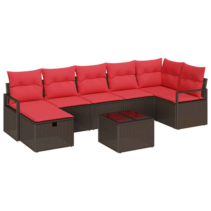 Set de canapea cu pernă 5 pcs poliratan WALTI