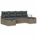 Set de canapele pentru grădină cu pernă 6 pcs Gri Rattan poli - WALTI WALTI