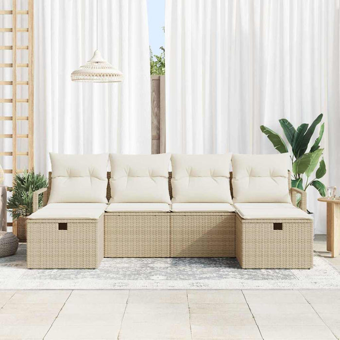 Set de canapea 5 buc. poliratan - WALTI WALTI