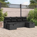 Set de canapele pentru grădină cu pernă 6 pcs Negru Rattan poli - WALTI WALTI
