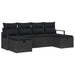 Set de canapele pentru grădină cu pernă 6 pcs Negru Rattan poli - WALTI WALTI