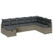 Set de canapele pentru grădină 8 pcs Gri Rattan poli - WALTI WALTI