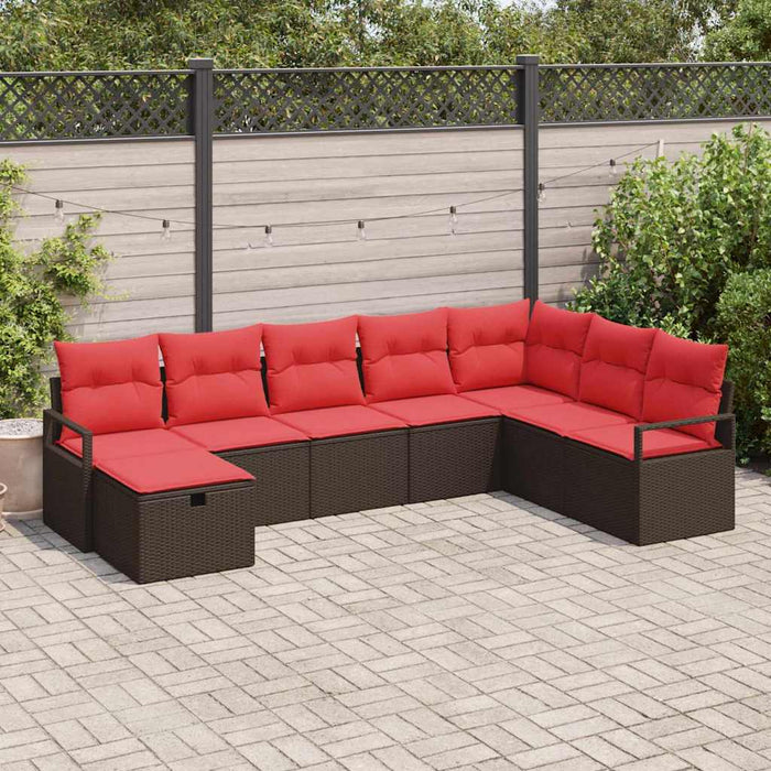 Set de canapea cu pernă 6 pcs poliratan WALTI