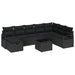 Set de canapele pentru grădină 8 pcs Negru Rattan poli - WALTI WALTI