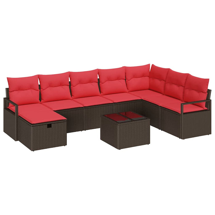 Set de canapea cu pernă 5 pcs poliratan WALTI