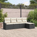 Set de canapele pentru grădină 5 pcs Negru 233 x 117 x 85 cm - WALTI WALTI