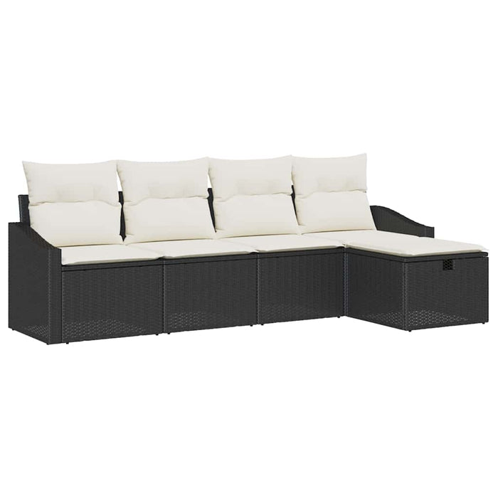 Set de canapele pentru grădină 5 pcs Negru 233 x 117 x 85 cm - WALTI WALTI