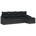 Set de canapele pentru grădină 5 pcs Negru 233 x 117 x 85 cm - WALTI WALTI