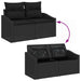 Set de canapele pentru grădină 5 pcs Negru 233 x 117 x 85 cm - WALTI WALTI