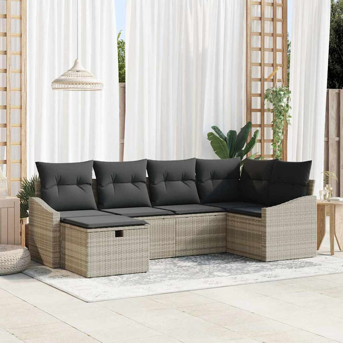 Set de canapea 6 buc. poliratan - WALTI WALTI