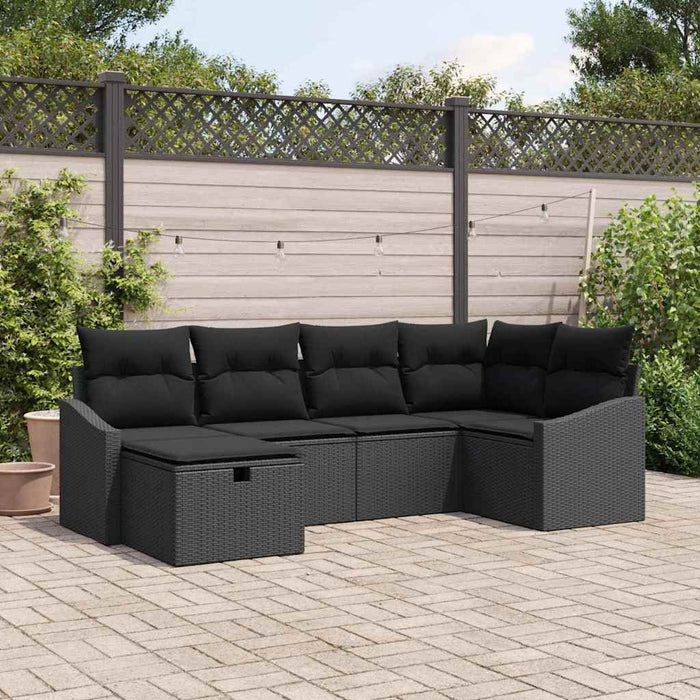 Set de canapele pentru grădină 6 pcs Negru 55 x 62 x 69 cm - WALTI WALTI