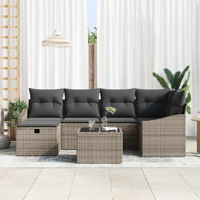 Set de canapele pentru grădină 7 pcs Gri 55 x 62 x 69 cm - WALTI WALTI
