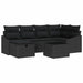 Set de canapele pentru grădină 7 pcs Negru 55 x 62 x 69 cm - WALTI WALTI