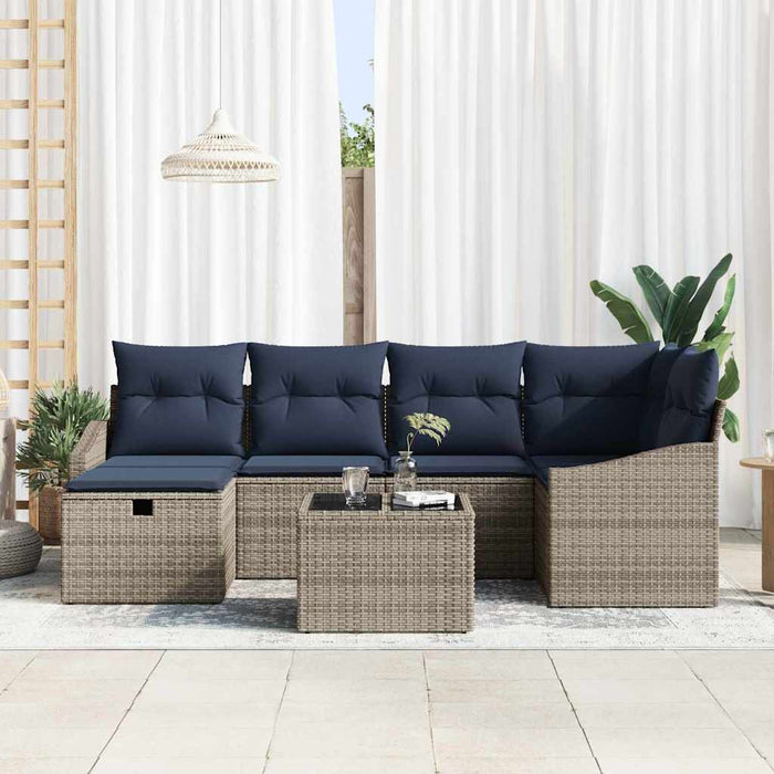 Set de canapea cu pernă 3 pcs poliratan - WALTI WALTI