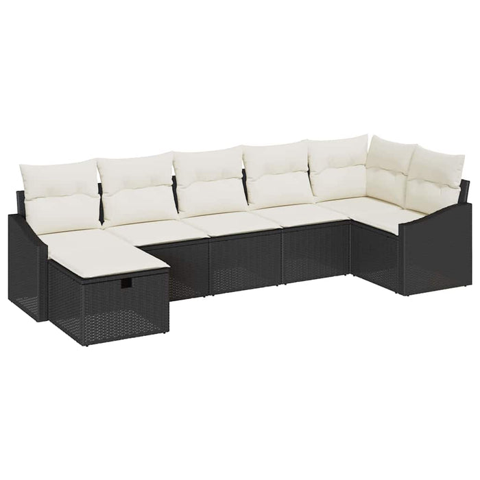 Set de canapele pentru grădină 7 pcs Negru 55 x 62 x 69 cm - WALTI WALTI