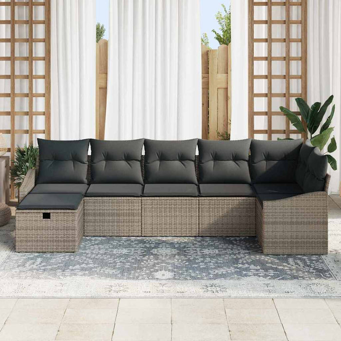 Set de canapele pentru grădină 7 pcs Gri 55 x 62 x 69 cm - WALTI WALTI