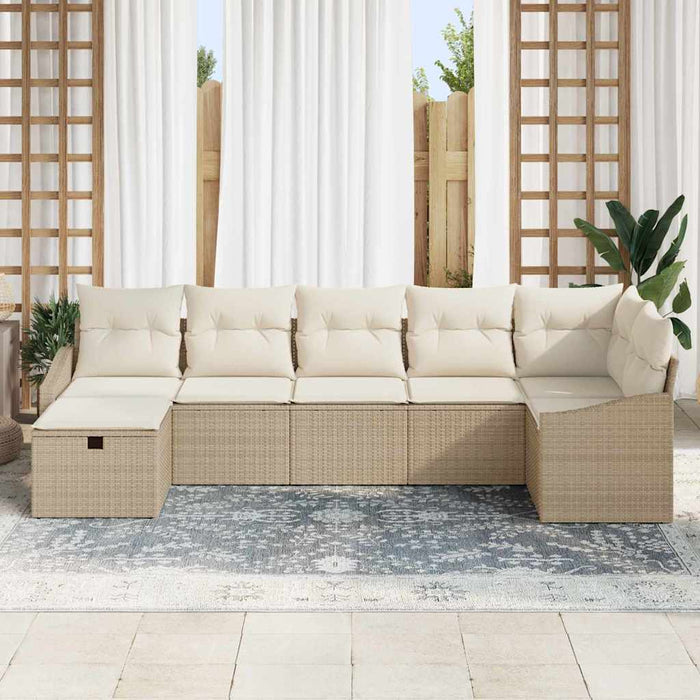 Set de canapele pentru grădină 7 pcs Bej 55 x 62 x 69 cm - WALTI WALTI