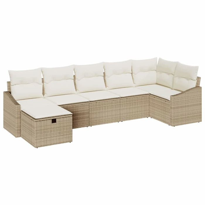 Set de canapele pentru grădină 7 pcs Bej 55 x 62 x 69 cm - WALTI WALTI