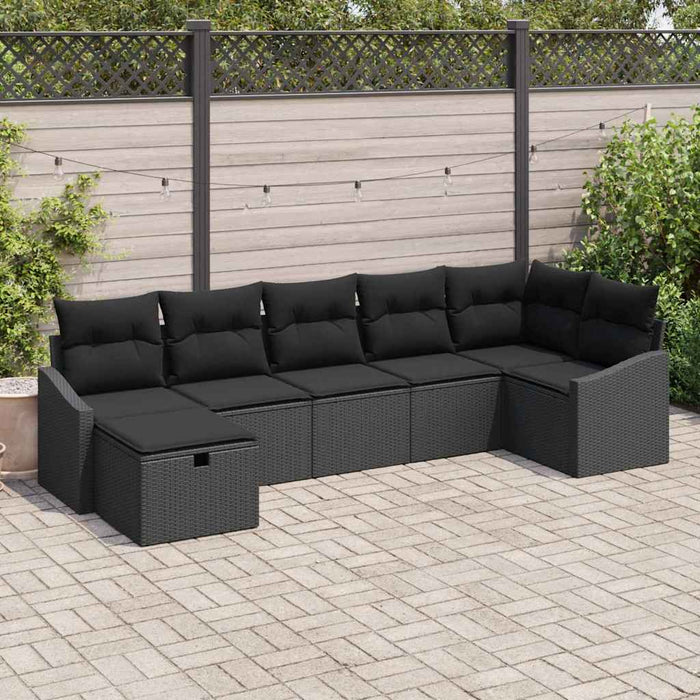 Set de canapele pentru grădină 7 pcs Negru 55 x 62 x 69 cm - WALTI WALTI