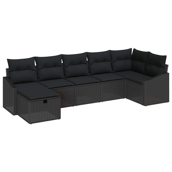 Set de canapele pentru grădină 7 pcs Negru 55 x 62 x 69 cm - WALTI WALTI