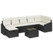 Set de canapele pentru grădină 8 pcs Negru 55 x 62 x 69 cm - WALTI WALTI