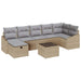 Set de canapea cu pernă 7 pcs poliratan - WALTI WALTI