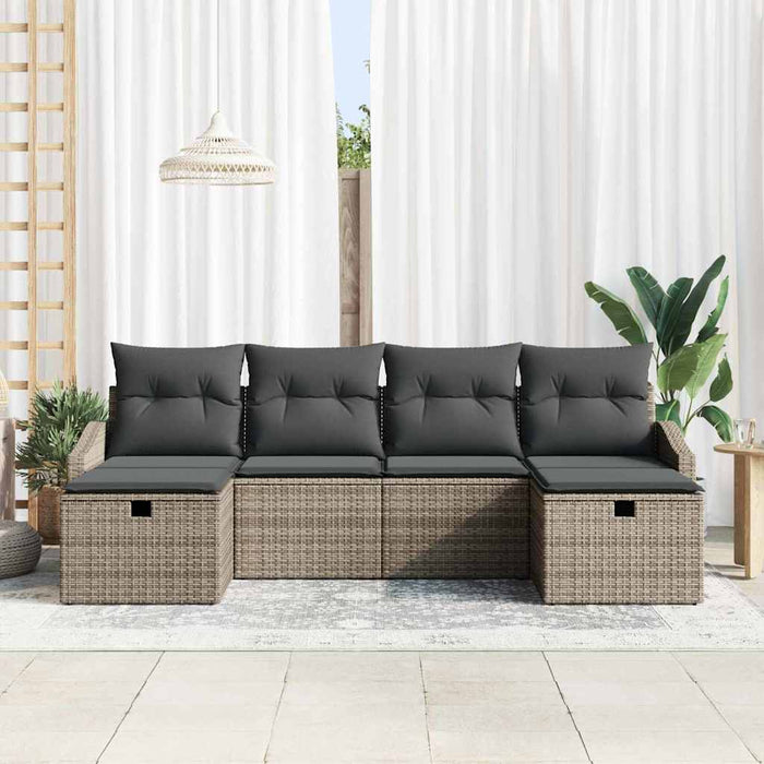 Set de canapele pentru grădină 6 pcs Gri 55 x 62 x 69 cm - WALTI WALTI