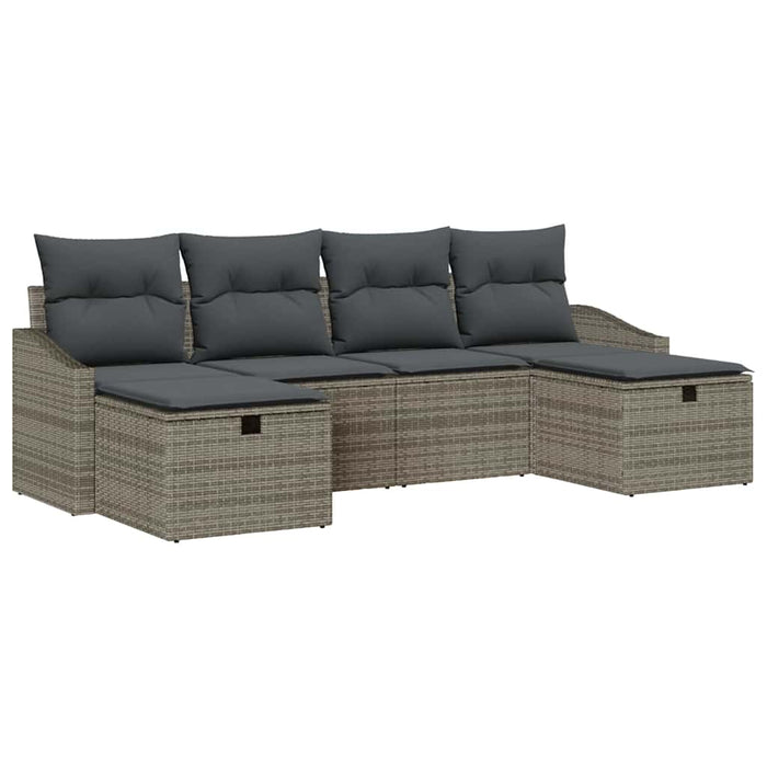 Set de canapele pentru grădină 6 pcs Gri 55 x 62 x 69 cm - WALTI WALTI