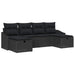 Set de canapele pentru grădină 6 pcs Negru 55 x 62 x 69 cm - WALTI WALTI
