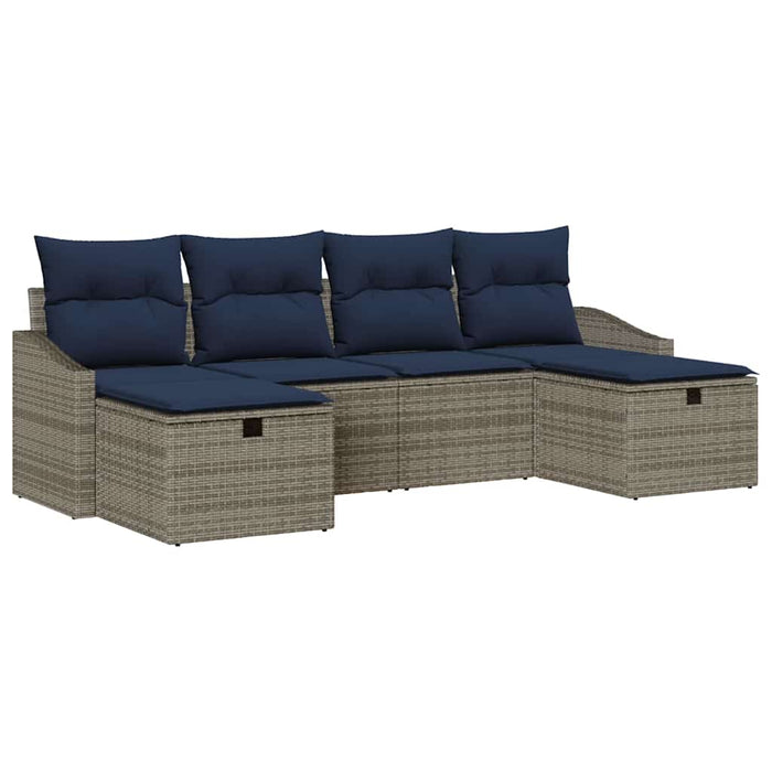 Set de canapea cu pernă 5 pcs poliratan - WALTI WALTI