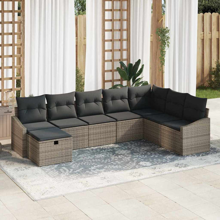 Set de canapele pentru grădină 8 pcs Gri 55 x 62 x 69 cm - WALTI WALTI