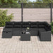 Set de canapele pentru grădină 9 pcs Negru 55 x 62 x 69 cm - WALTI WALTI