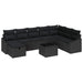 Set de canapele pentru grădină 9 pcs Negru 55 x 62 x 69 cm - WALTI WALTI