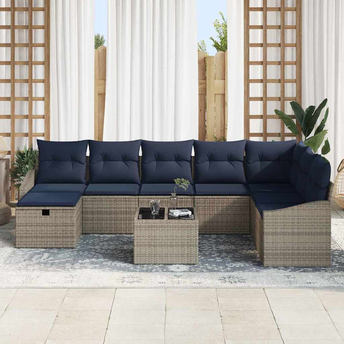 Set de canapea cu pernă 6 pcs poliratan - WALTI WALTI