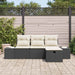 Set de canapele pentru grădină 4 pcs Negru 55 x 62 x 69 cm - WALTI WALTI