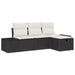 Set de canapele pentru grădină 4 pcs Negru 55 x 62 x 69 cm - WALTI WALTI