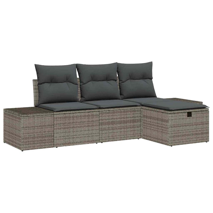 Set de canapele pentru grădină 4 pcs Gri 55 x 62 x 69 cm - WALTI WALTI